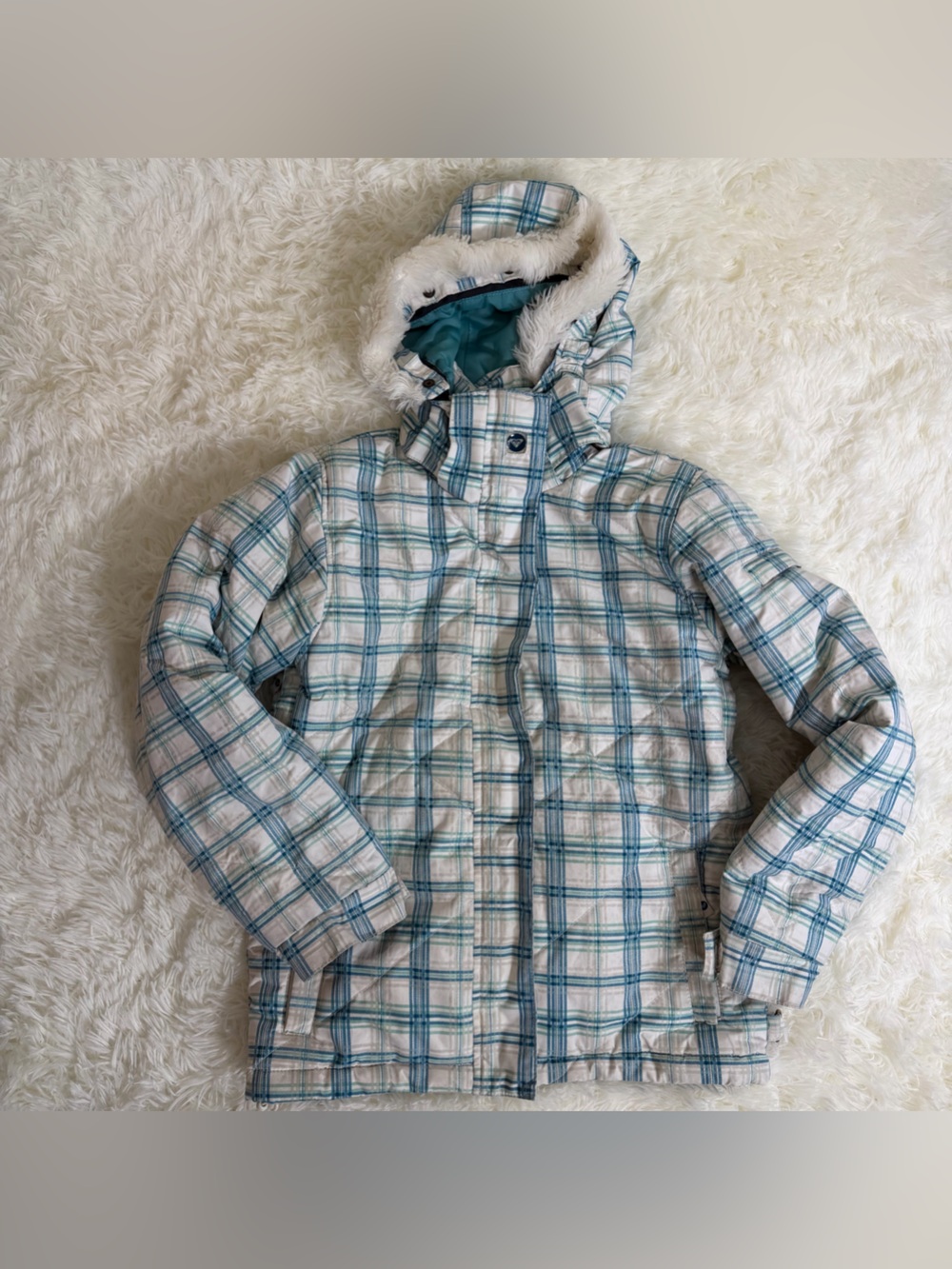 Roxy Girls Plaid Ski/Snowboard Winter Coat